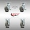 Service Caster 6 Inch Stainless Steel Thermoplastic Caster Set with 2 Brake/Swivel Lock 2 Rigid SCC-SS30S620-TPRRD-TLB-BSL-2-R-2 - alternate 1